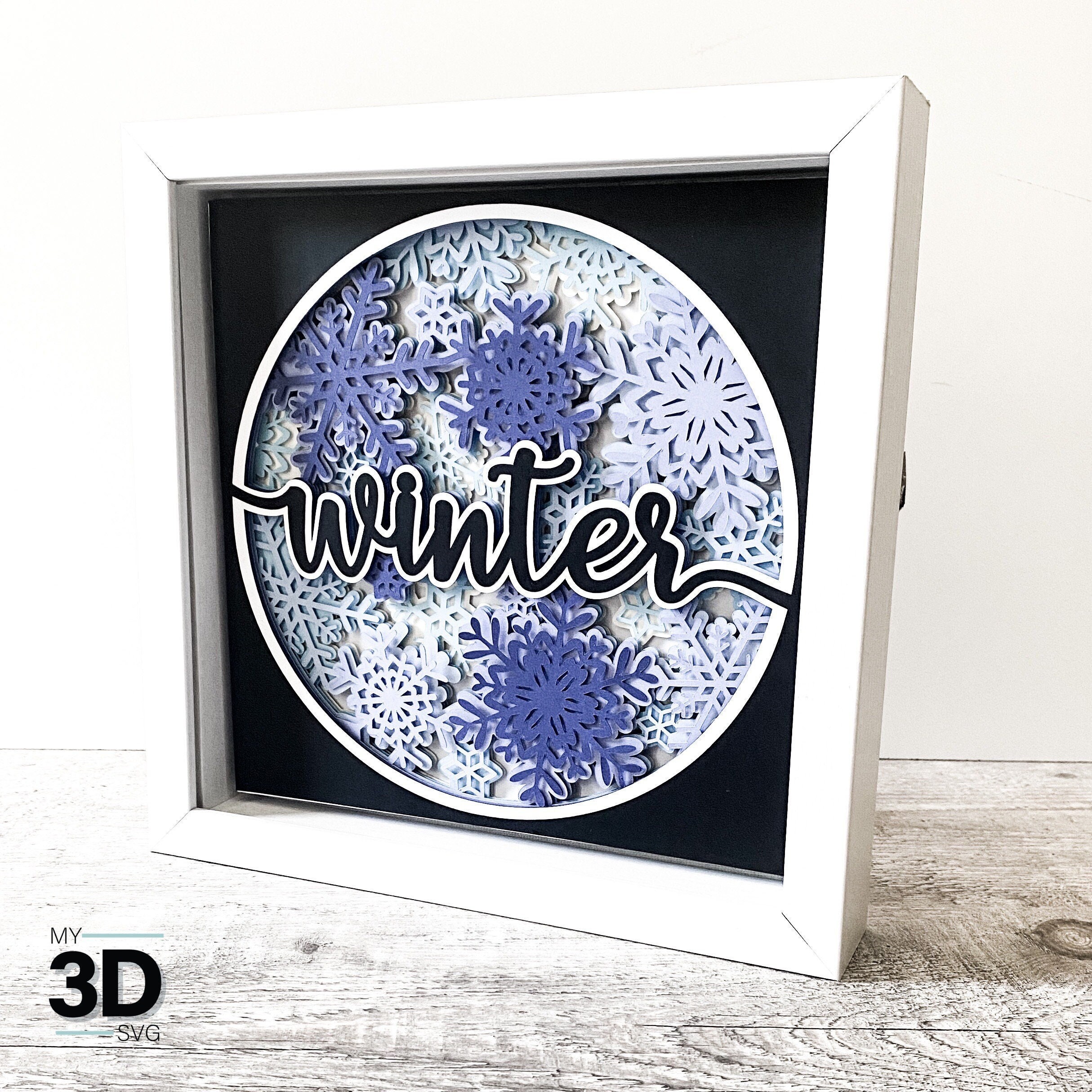 3D WINTER SVG WINTER Shadow Box for Cricut for Etsy
