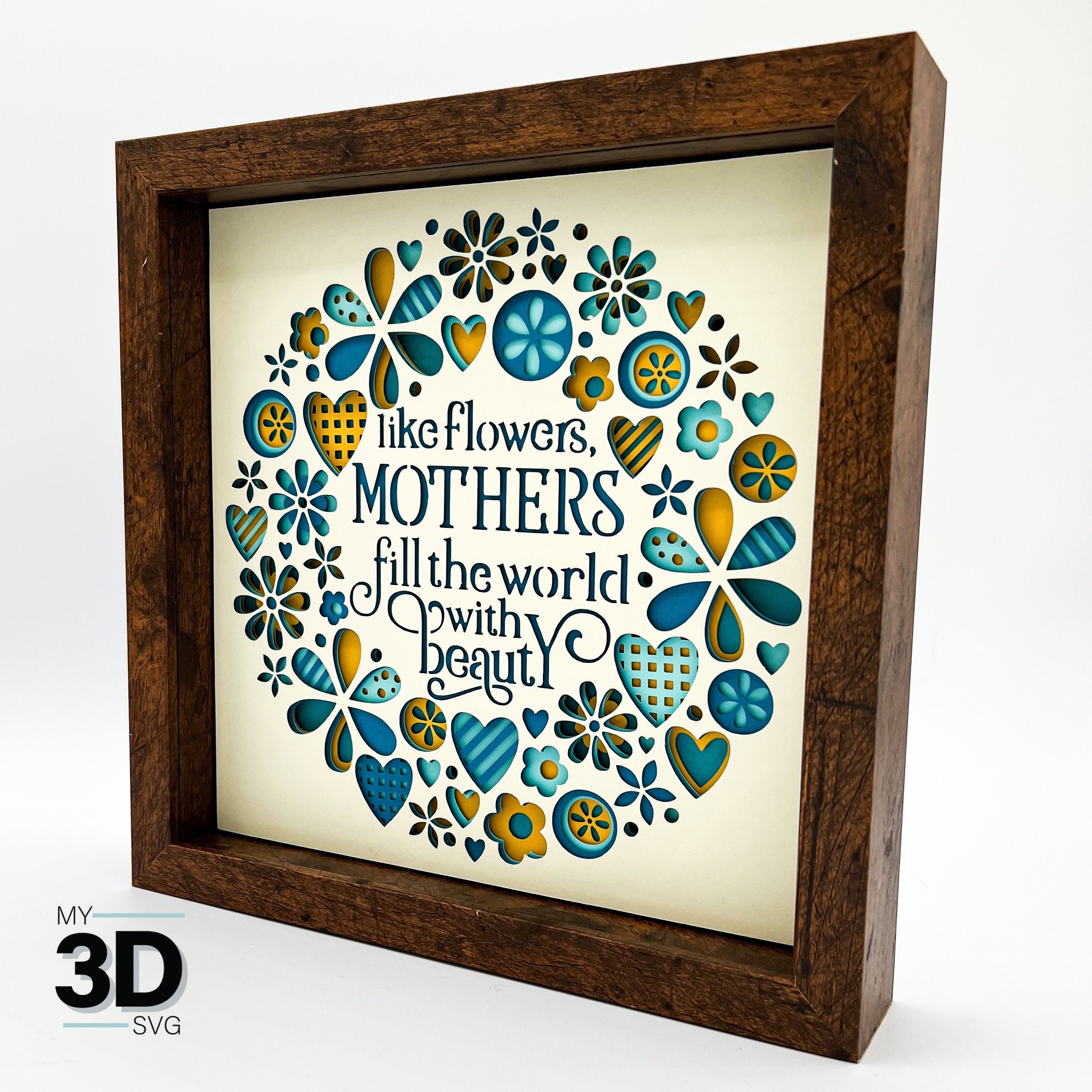 3D MOTHERS Svg Mother's Day Shadowbox Svg for Cricut Etsy UK