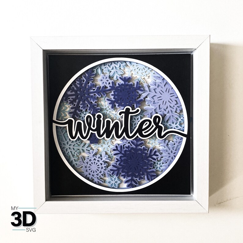 3D WINTER SVG WINTER Shadow Box for Cricut for Etsy