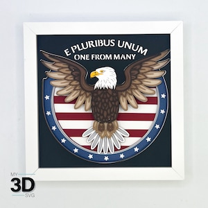 3D USA SVG - Uno da molti SVG - Memorial Day Svg - 4 luglio Svg - Bandiera americana SVG - Patriottico SVG - per Cricut - per silhouette