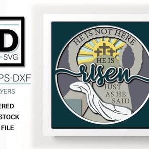 3D RISEN SVG - Religious EASTER Svg - for Cricut - for Silhouette - Etsy