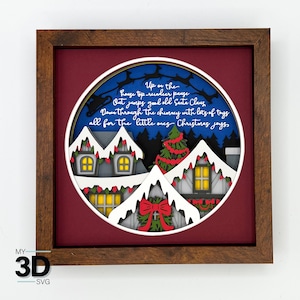 3D UP sur le HOUSE TOP svg - 3D Christmas svg - shadow box svg - pour cricut - pour silhouette