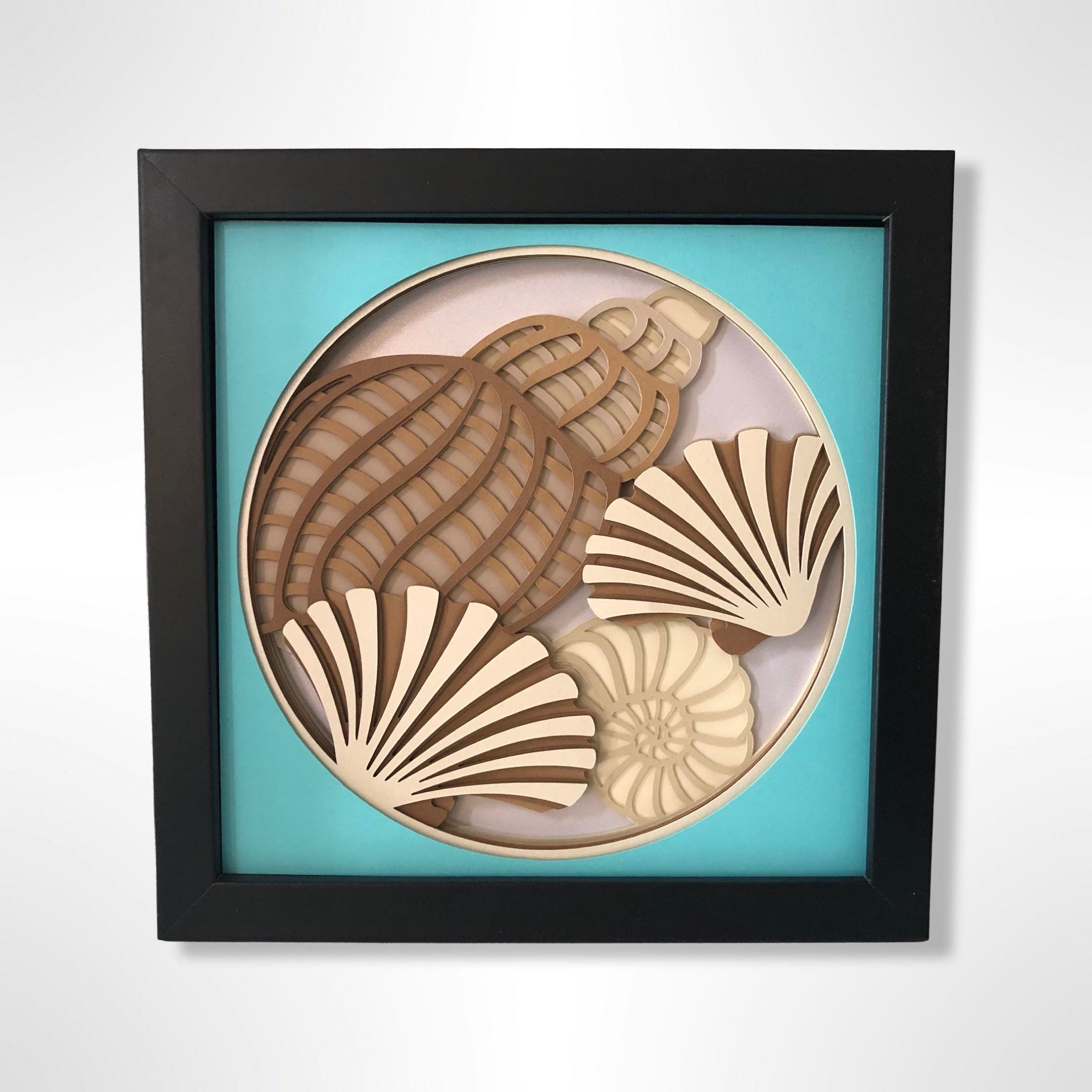 3D SEASHELLS SVG - Layered Shadow Box Svg - for Cricut - for Silhouette ...