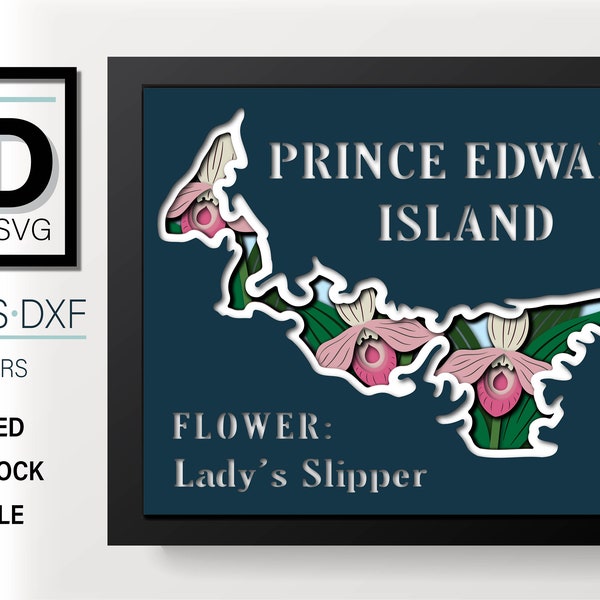 3D PRINCE EDWARED ISLAND svg - Lady's Slipper svg -  for cricut - for silhouette