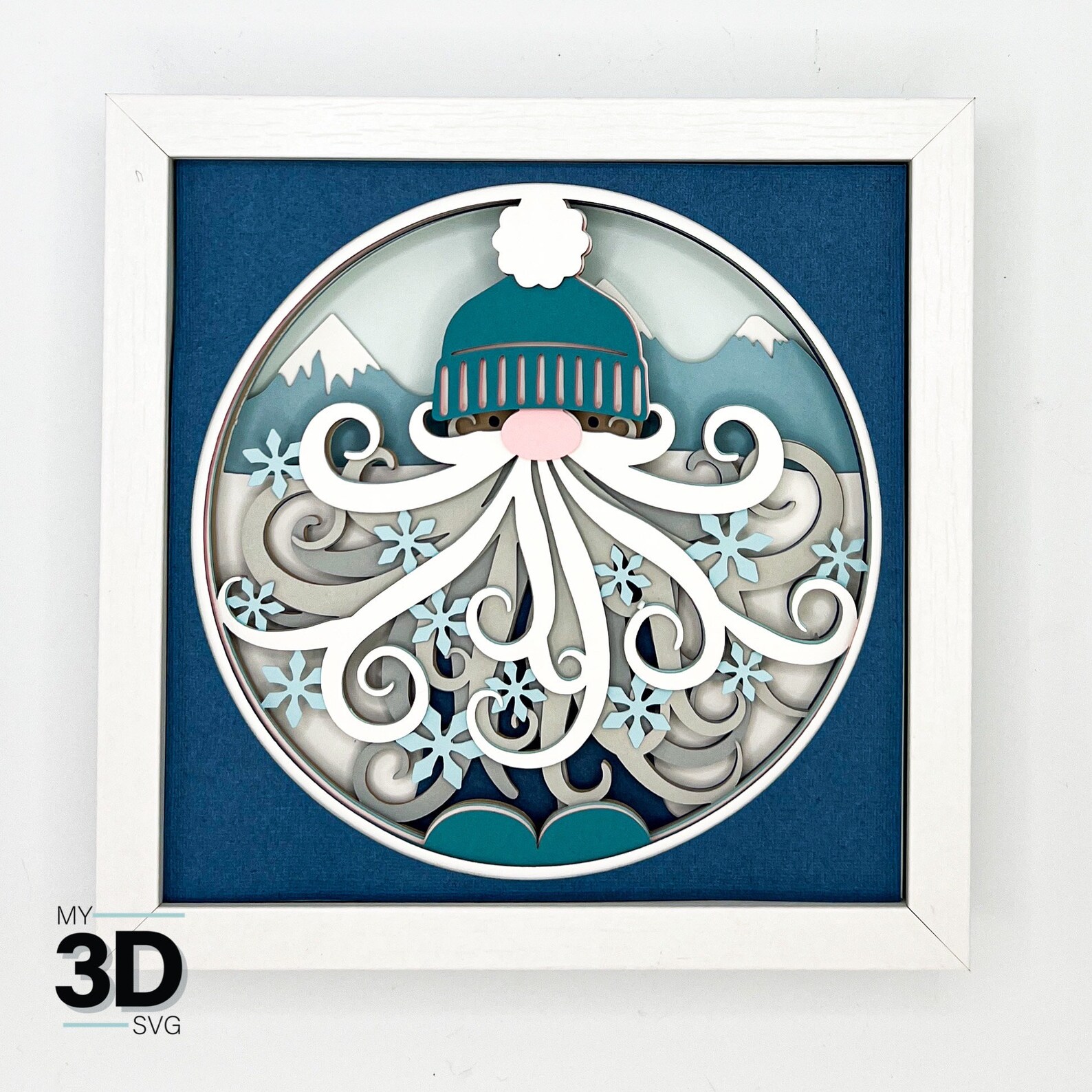 3D WINTER GNOME Svg Bundle WINTER Shadow Box Svg for Cricut - Etsy