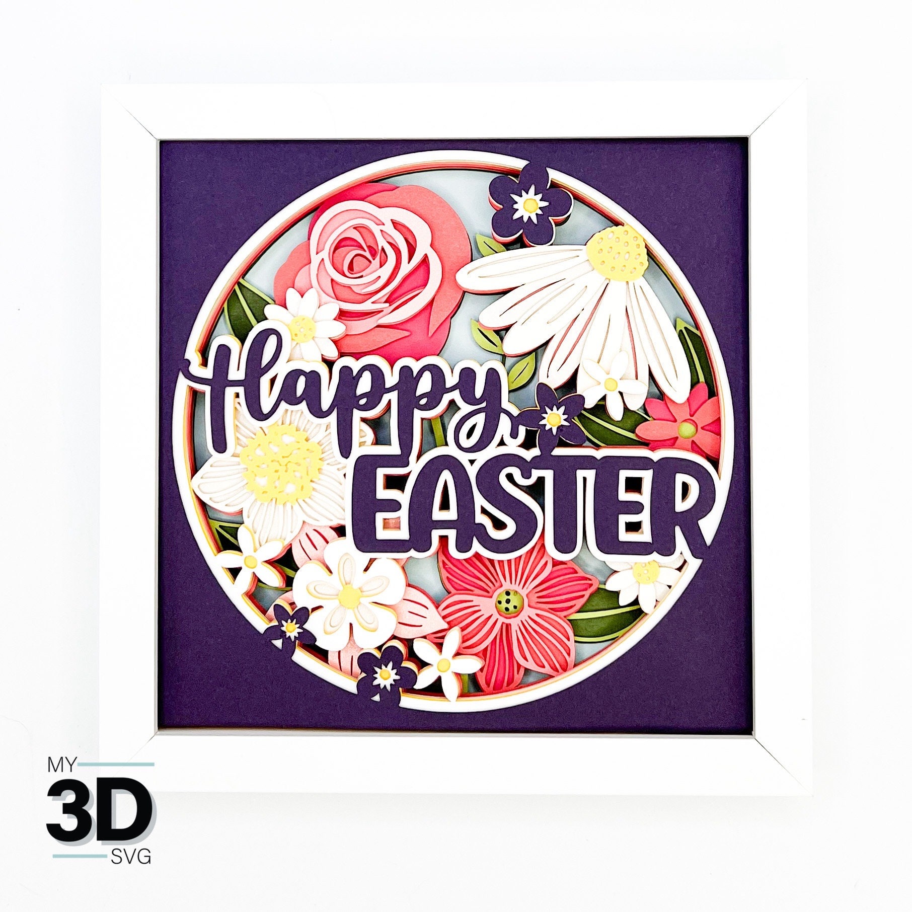 3D HAPPY EASTER Svg - 3d EASTER Svg - Shadowbox Svg - for Cricut - for ...