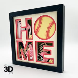 Svg 3D HOME - SPORTS Shadow box svg - svg en papier cartonné en couches - pour cricut - pour silhouette