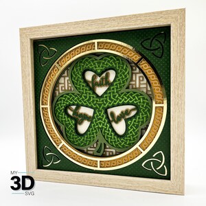 3D SHAMROCK svg -  St. Patricks Day svg - shadow box svg - for cricut - for silhouette