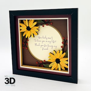 3D FALL FRAME svg - AUTUMN shadow box svg - for cricut - for silhouette