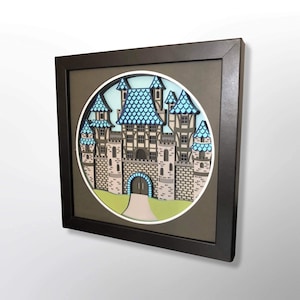 3D CASTLE SVG - Shadow Box svg - for cricut - for silhouette