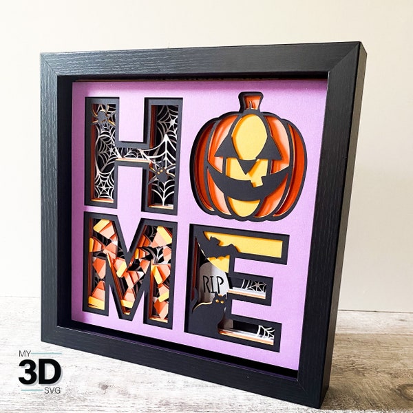 3D ハロウィン ホーム SVG - クリカット用 - シルエット用