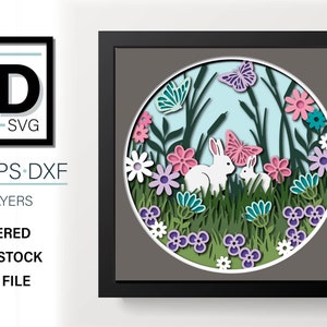 3D SPRING BUNNIES Svg - 3d EASTER Svg - Shadowbox Svg - for Cricut ...