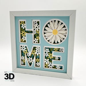 3D HOME DAISY SVG - voor cricut - voor silhouette