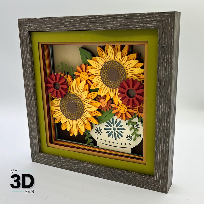 Square Sunflower Box - Etsy