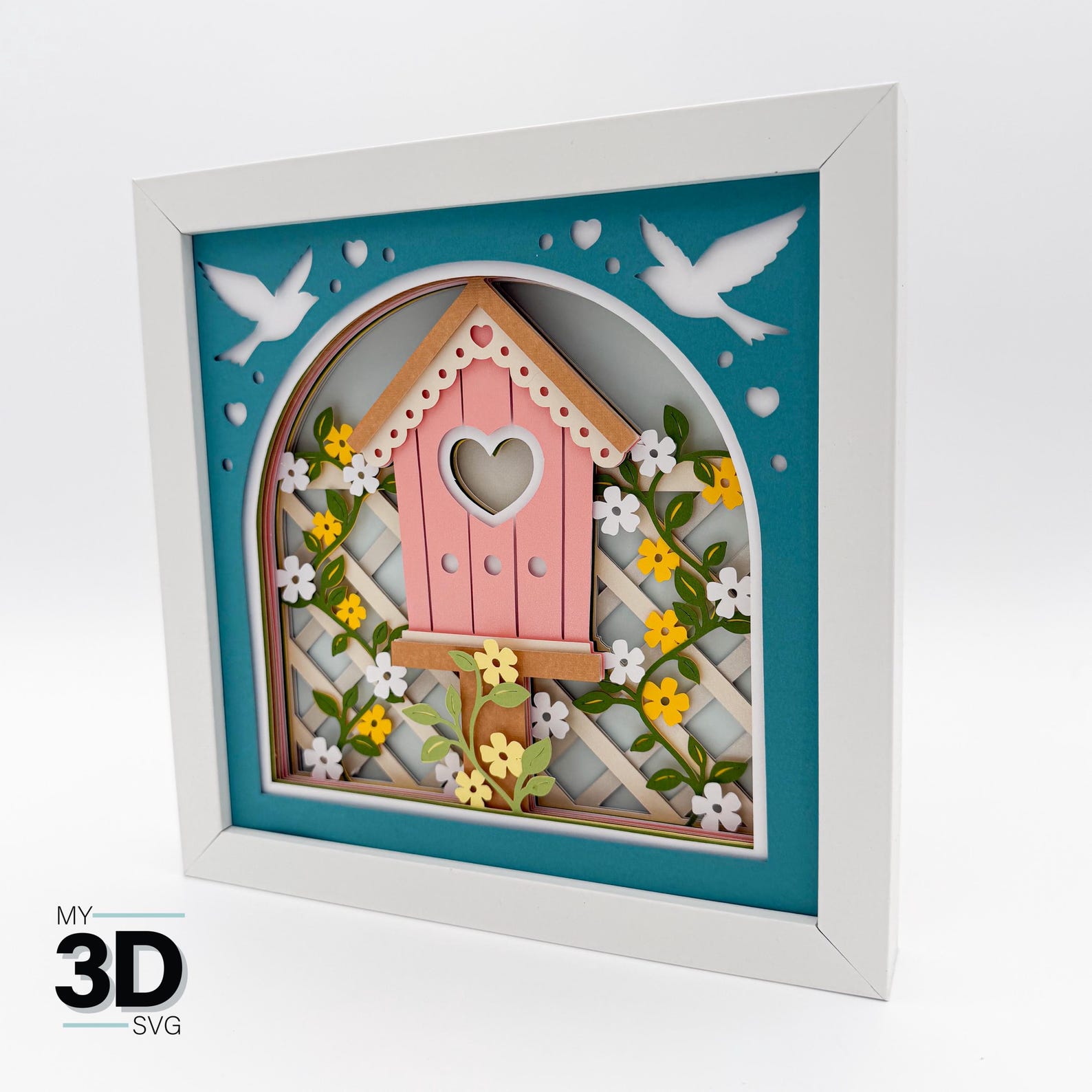 3D BIRDHOUSE 3 SVG - SPRING Shadow Box - for Cricut - for Silhouette - Etsy