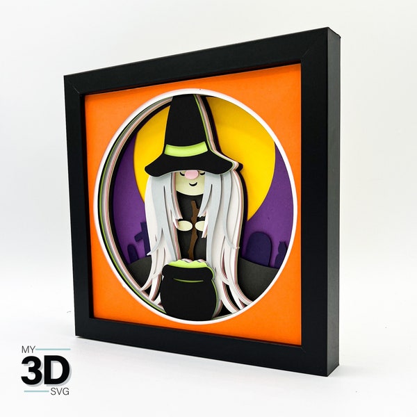 3D HALLOWEEN GNOME 3 svg - FALL shadow box svg - for cricut - for silhouette