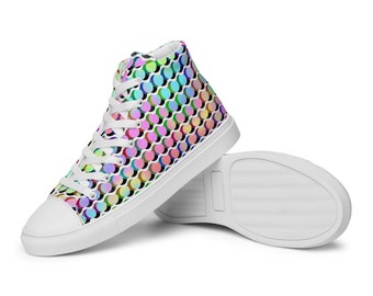 Rainbow Honey - High Top Canvas Shoes