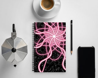 Look Into The Light - Pink - Spiral notebook