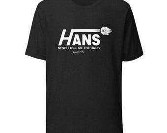 Camiseta unissex Han Never Tell Me The Odds