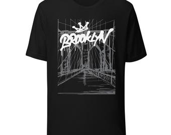 Camiseta unissex com grafite da Ponte do Brooklyn