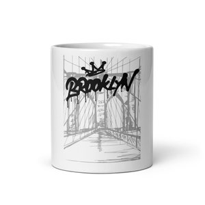 Brooklyn Bridge Ceramic Mug: NYC Souvenir Coffee Cup