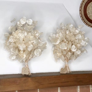Small bouquet of dried Lunaria, Silver dollar Plant, Money Plant, Fall Wedding decoration, Lunaria branches, Silver dollar bouquet