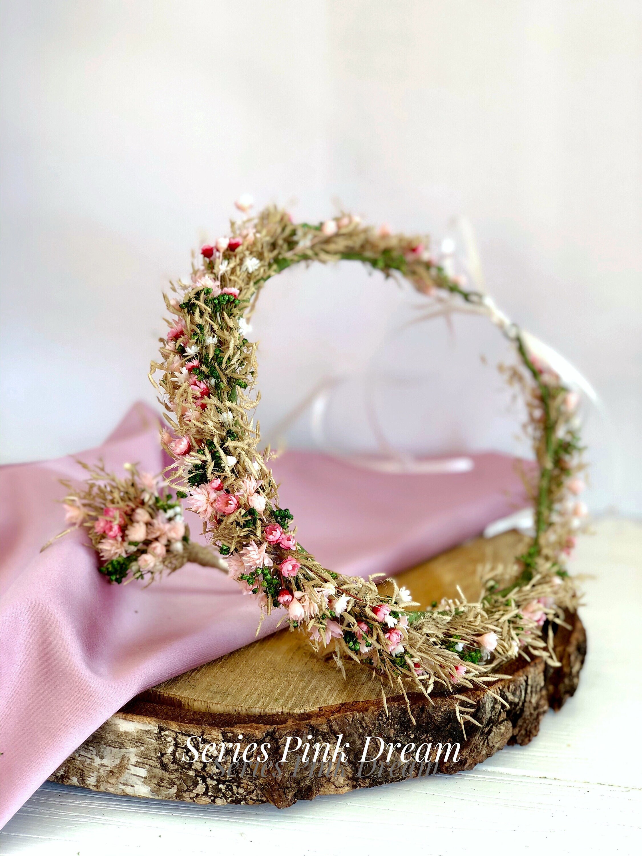 Bridal Crown, Dried Flower Wedding Set, Money Plant Bouquet, White Lunaria  Bouquet, White Flowers Set for Bride, Groom Corsage, Floral Crown 
