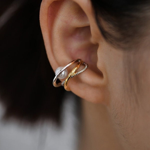 Pearl Ear Cuff Etsy