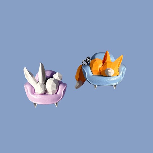 Creative Asymmetrical 3D Cartoon Fox or Rabbit on Couch - Etsy Creative Asymmetrical 3D Cartoon Fox or Rabbit on Couch - Etsy