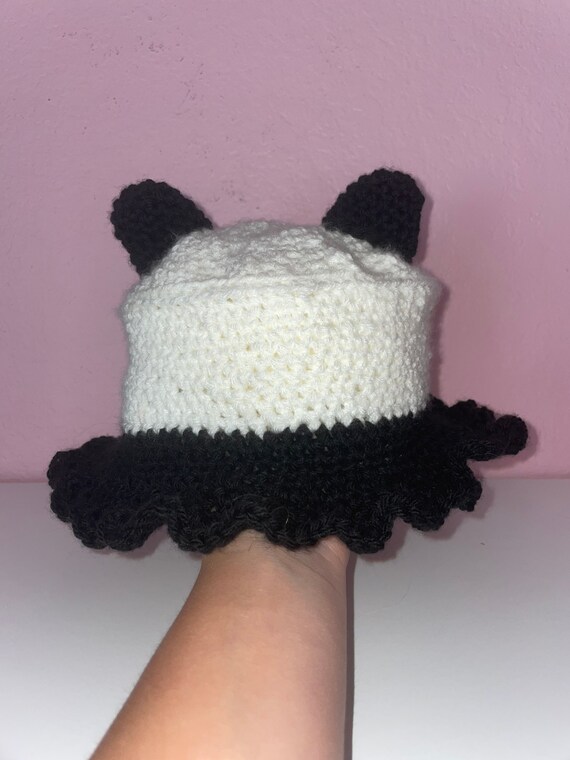 Crochet Panda Bucket Hat - Etsy Australia