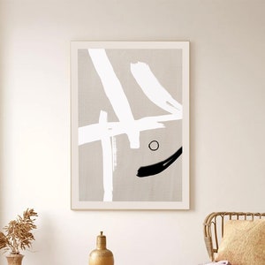 Minimalist Abstract Neutral Wall Print | Modern Wall Art, Minimalist Beige Wall Art, Abstract Art, Living Room Decor, Printable Wall Art