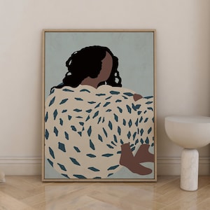 Art abstrait des gens | Art féminin, Art Mid-Century, peinture artistique, art mural abstrait, art mural salon, décoration murale