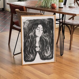 The Brooch, Eva Mudocci | Edvard Munch Art Print | Reproduction Print | Exhibition Poster | Famous Artist Art | Printable Wall Art