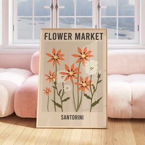 Flower Market Poster | Flower Market Print, Floral Wall Print, Botanical Wall Art, Flower Print, Printable Wall Art