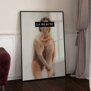 Female Figure Watercolor Art Print | Woman Body Sketch (Digital Download)