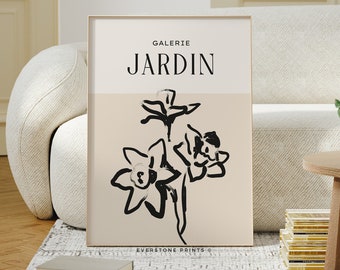 La Jardin Botanical Wall Art | Neutral French Floral Print (Digital Download)
