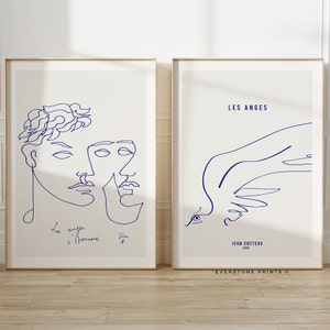 ジャンコクトー　ポスター　アート Amazon.co.jp: ジャン・コクトー 絵画アートvillefranche Sur
