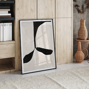 Black Abstract Art Print | Black and White Abstract Art, Printable Art, Gallery Wall Art, Minimal Prints, Modern Wall Art, Printable Poster