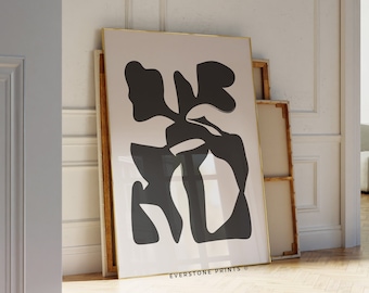 Black Abstract Art Print, Black and White Abstract Art, Printable Art, Gallery Wall Art, Minimal Prints, Modern wall art, Printable Poster