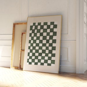 Arte de parede xadrez | Arte abstrata mínima, arte de parede de decoração estética, arte de parede moderna, pôster geométrico, arte retrô, arte de parede imprimível