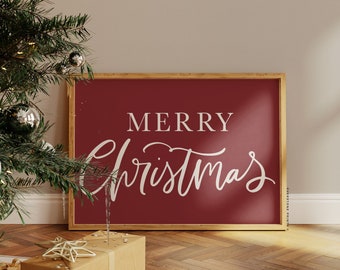 Frohe Weihnachten Poster | Weihnachten Kunst, Weihnachten bedruckbar, Urlaub Druck, Frohe Weihnachten Zeichen, Zitat Druck, digitaler Download