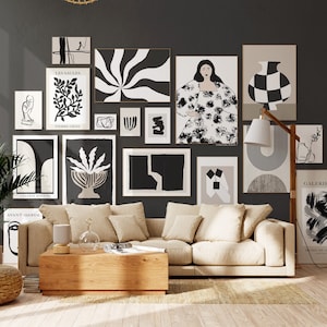 Modern Gallery Wall Set | Set of 15+ Printables, Mega Bundle Set, Gallery Wall Set, Neutral Gallery Wall, Printable Art