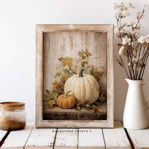 Rustic Fall Wall Decor Printable | Still Life Painting Rustic Fall Art ...