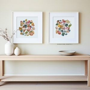 Abstraktes Aquarell 2er-Set | Minimalistische Kunst, Aquarell Pinselstriche, Aquarell abstrakte Kunst, Geometrischer Druck, Wohnzimmer druckbare Kunst