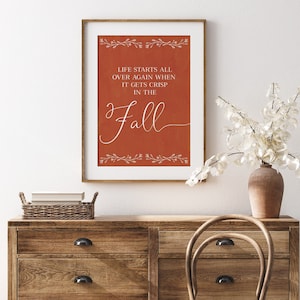 Fall Quote Wall Art | Autumn Wall Art | Fall Art | Seasonal Art | Autumn Decor | Fall Decor | Fall Printable Art | Printable Wall Art