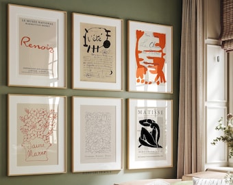 Mid-Century Modern Gallery Wall Set | Eclectic Art Prints (Digital Download)