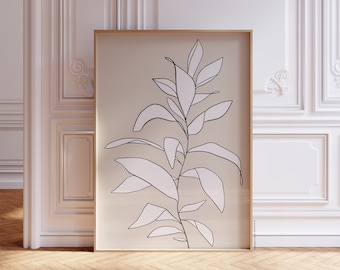 Bloem lijntekeningen | Botanische kunst aan de muur, bloemenlijnkunst, bloemenprint, lijnkunstprint, botanische print, minimalistische poster, minimale bloemkunst
