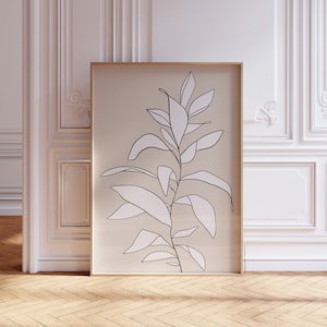 Flower Line Art | Botanical Wall Art, Floral Line Art, Flower Print, Line Art Print, Botanical Print, Minimalist Poster, Minimal Flower Art
