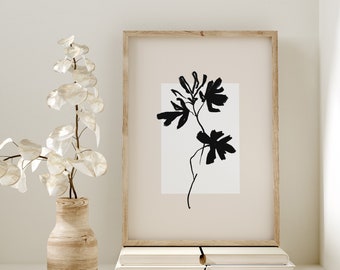 Abstract Floral Print, Abstract Botanical Poster, Modern Flower Print, Floral Art Print, Artistic Floral Drawing, Minimalist Flower Poster