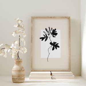 Abstract Floral Print, Abstract Botanical Poster, Modern Flower Print, Floral Art Print, Artistic Floral Drawing, Minimalist Flower Poster